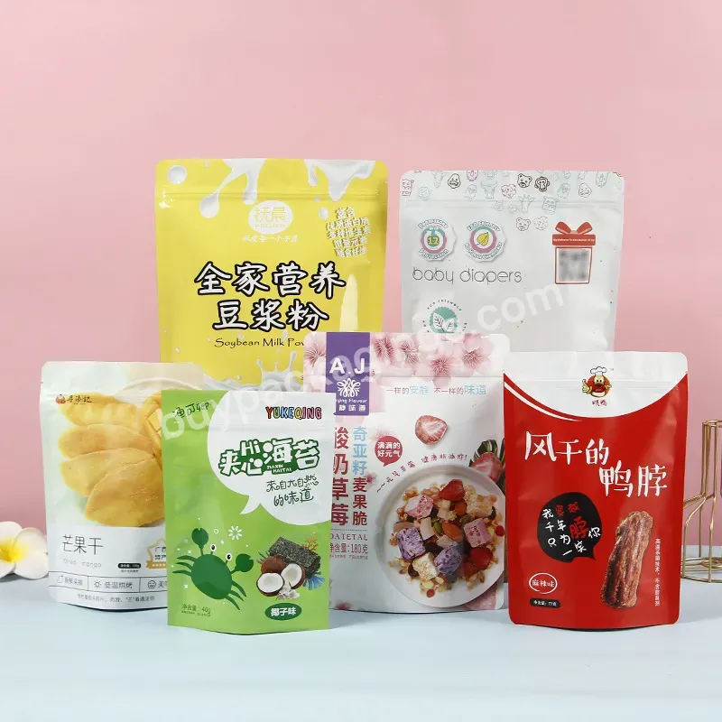 Customized Plastic Packaging Pouch Printing Vacuum Food Packaging Aluminum Foil Bag Composite Plastic Bags - Buy Aluminum Foil Bag Composite Plastic Bags,Customized Plastic Packaging Pouch,Aluminum Foil Vacuum Packing Snack Bag.