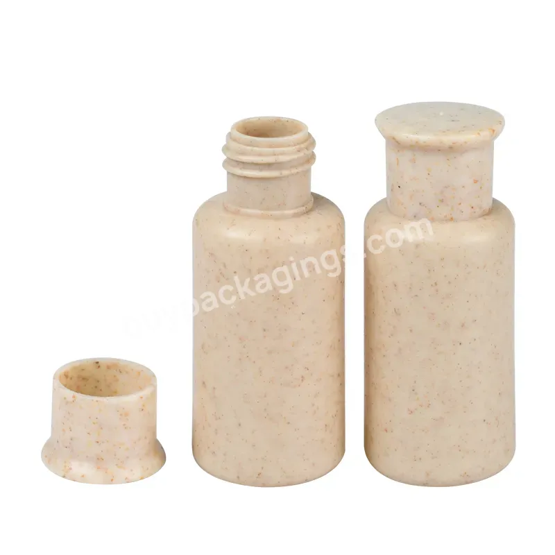 Degradable Plastic Packaging Natural Material Plastic Lotion Pump Bottle Wheat Straw Bottle And Jar For Cosmetic Packaging - Buy Biodegradable Bottle,Biodegradable Spray Bottle,Biodegradable Shampoo Bottle 500ml.