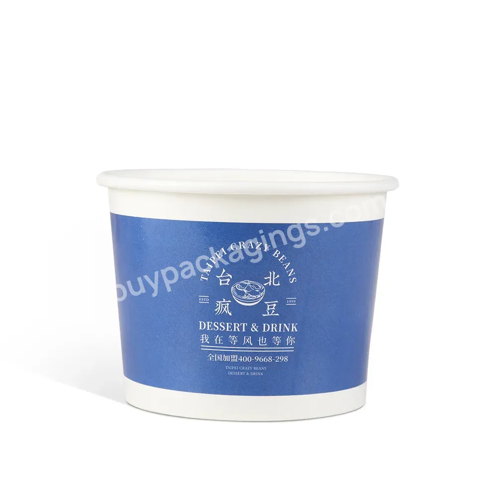 Eco Disposable Kraft Paper Soup Cup/hot Soup Take Away Ice Cream Paper Container Lid - Buy Paper Container With Lid,Hot Soup Take Away Ice Cream Paper Container With Lid,Customized Food Grade Porride Salad Bowl Disposable Hot Soup Take Away Ice Cream