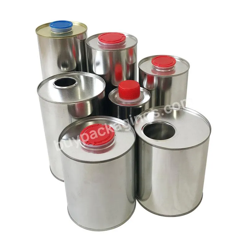 100ml 200ml 250ml 500ml 800ml 1liter Round Oil Tin Can Factory With Plastic Cap - Buy Oil Tin Can,1 Liter Oil Can,Round Tin Can Factory.