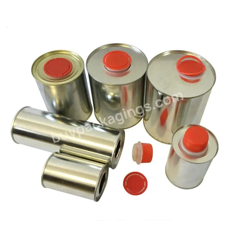 100ml 200ml 250ml 500ml 800ml 1liter Round Oil Tin Can Factory With Plastic Cap - Buy Oil Tin Can,1 Liter Oil Can,Round Tin Can Factory.