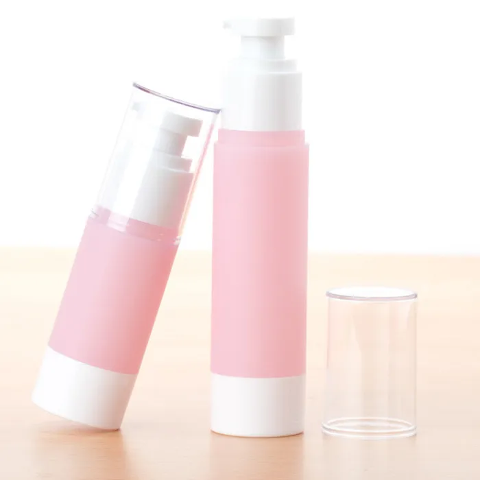 100ml Cheap Price Pink Body White Cap Vacuum Lotion Liquid Foundation  Cosmetics Spray Travel Portable Plastic Bottle