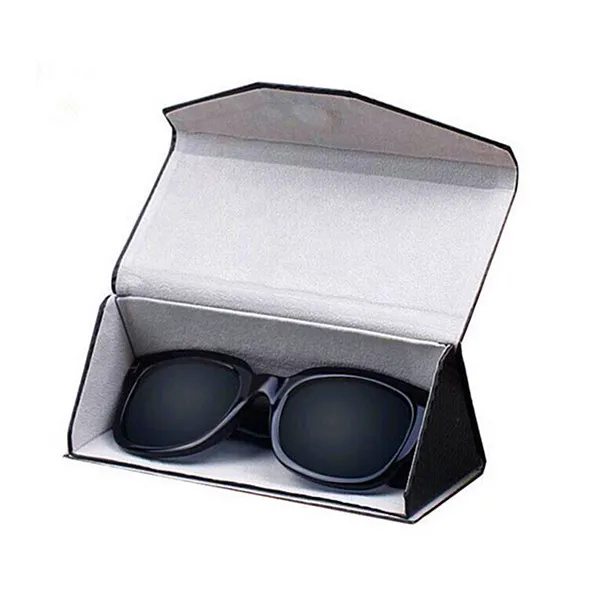 2020 Custom Logo Durable Folding Leather Glasses Case PU Leather Eyeglasses Box