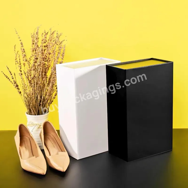 2022 Hot Selling Custom Logo Foldable Cardboard Shoe Boxes Paper Gift Box Recycled Kraft Paper Box For Shoes - Buy Custom Gift Boxes For Clothing Packaging Box,Black Magnetic Closure Gift Garment Packaging Box,Shoes Packaging Box With Adhesive Sticker.