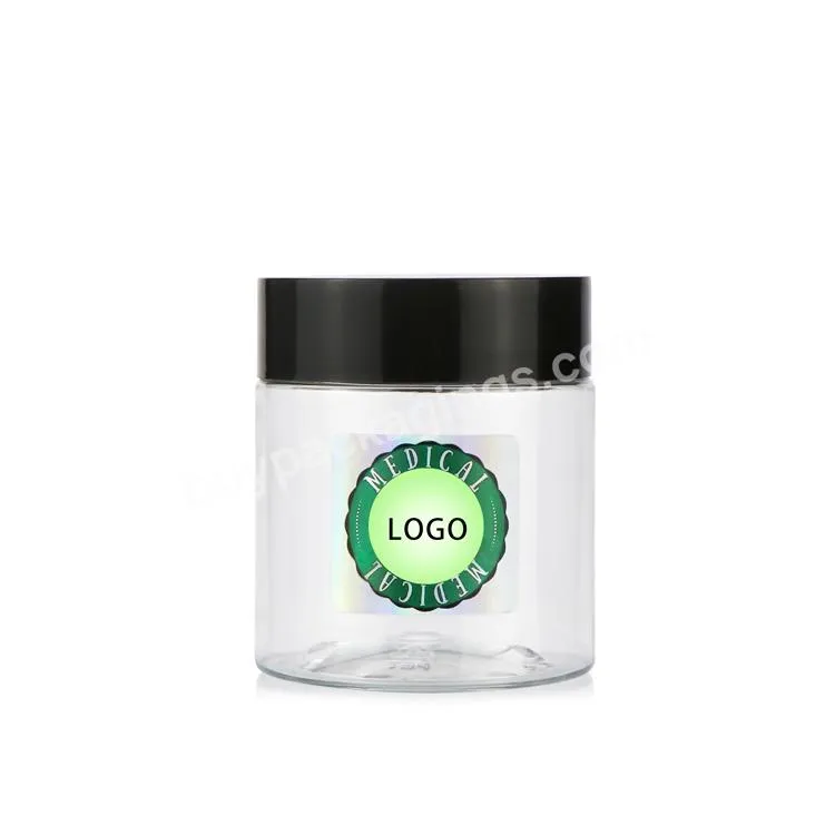 2oz 8oz Clear Childproof Plastic Jar Custom Color Smell Proof Dry Flower Storage Container Empty Plastic Jars - Buy 2oz 8oz Clear Childproof Plastic Jar Custom Color Smell Proof Dry Flower Storage Container Empty Plastic Jars,2oz 8oz Clear Childproof