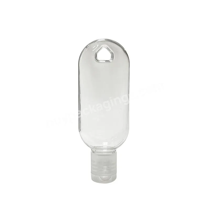 30ml 60ml 100ml Pet Plastic Portable Key Chain Holder Alcohol Hand Sanitizer Liquid Dispenser Spray Bottle With Key chain