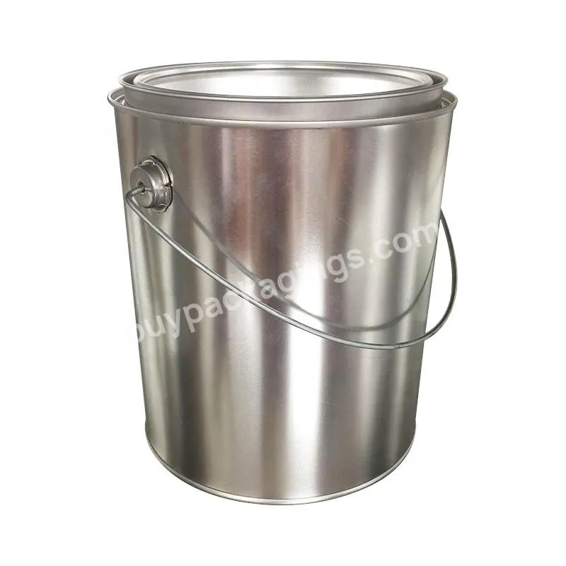 4 Liter 1 Gallon Metal Paint Tin Can Pail With Tin Lid And Handle - Buy Metal Pail,1 Gallon Metal Can,Paint Pail.