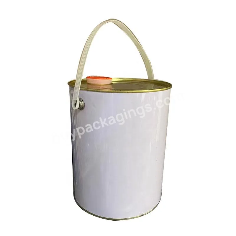5l Factory Supply Round Engine Oil Drum Tin Bucket Round Shape Packing Metal Tin Can - Buy Oil Drum,Metal Cans Engine Oil,Tin Bucket.