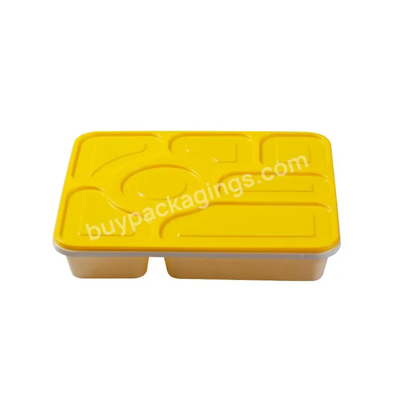 6 Compartment Plastic Takeaway Food Packaging Containers Plastic Lunch Box - Buy Container For Food,Food Containers Box,Plastic Lunch Box.
