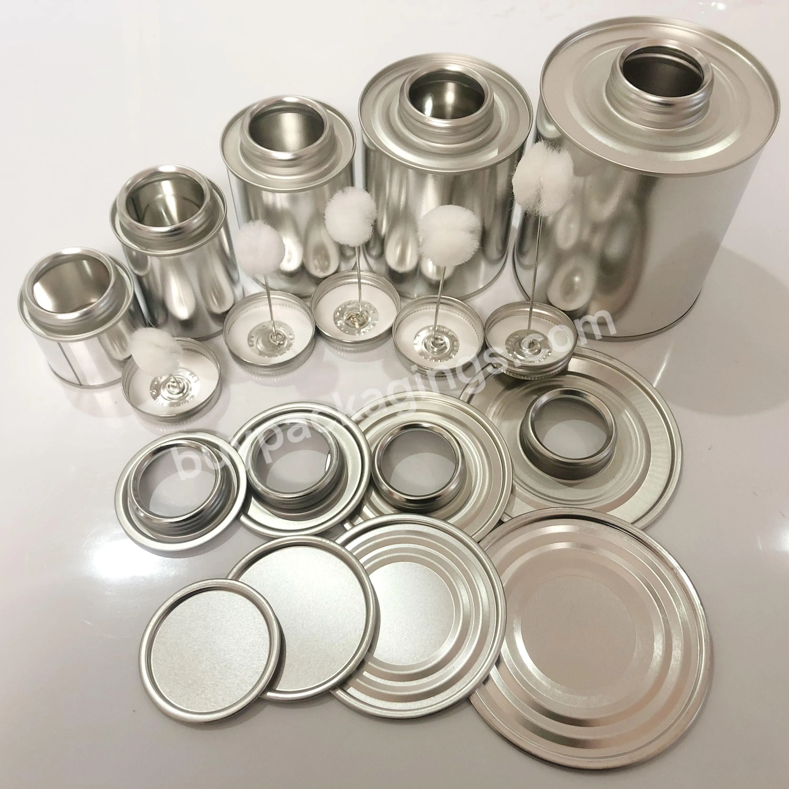 60 118 237 473 947ml Glue Tin Can Metal Round Tinplate Adhesive Can With Dauber - Buy Round Can,Glue Tin Can,Glue Round Tin Can.