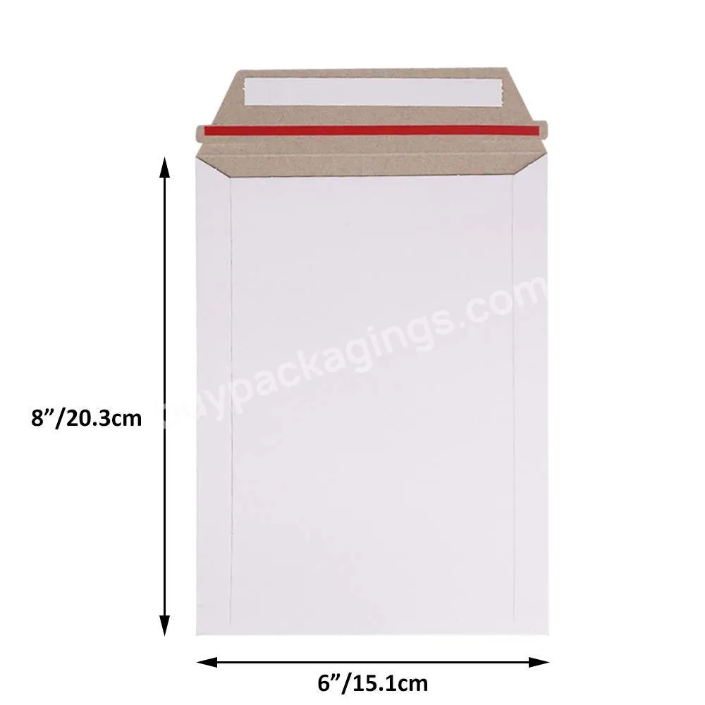 9x12 Inch Self Seal Photo Document Mailers Custom Stay Flat White Cardboard Envelopes - Buy 9x12 Inch Self Seal Photo Document Mailers,Stay Flat White Cardboard Envelopes,Stay Flat Rigid Mailers 7 X 9 Inches With Self Adhesive Seal.