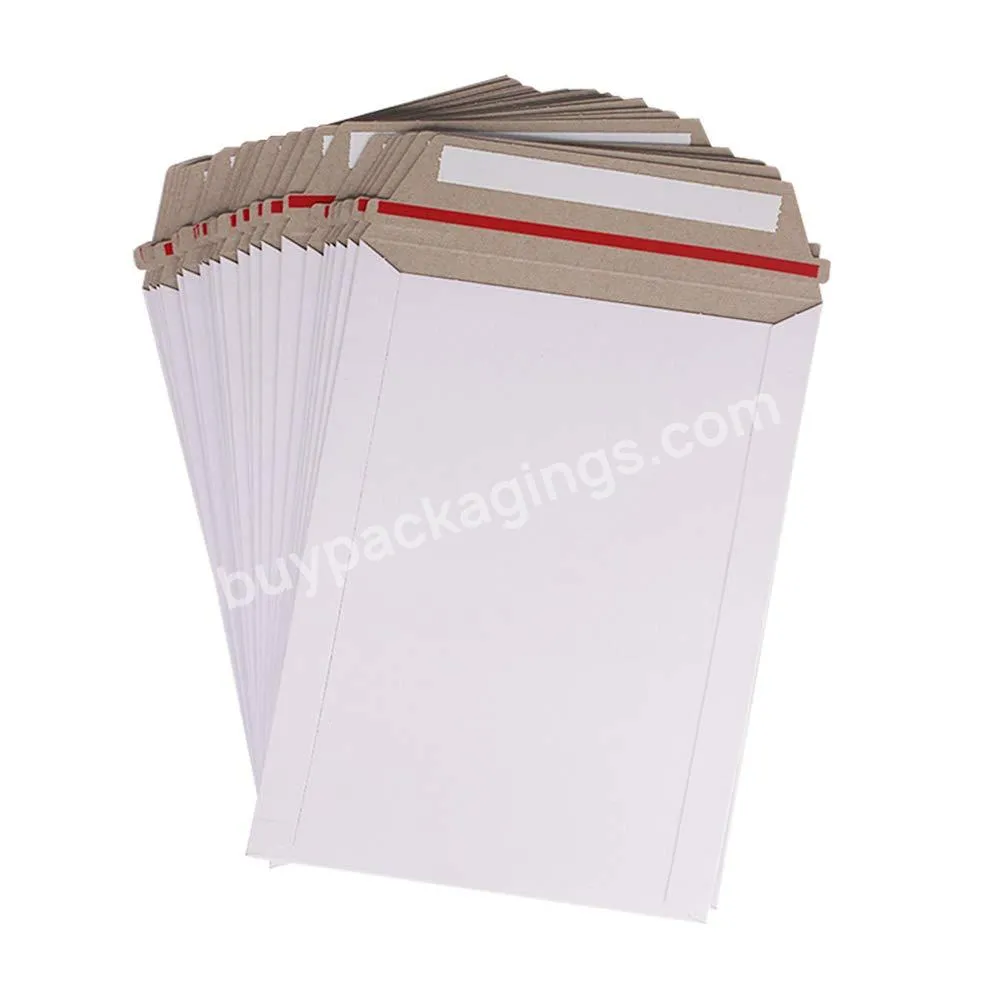 9x12 Inch Self Seal Photo Document Mailers Custom Stay Flat White Cardboard Envelopes - Buy 9x12 Inch Self Seal Photo Document Mailers,Stay Flat White Cardboard Envelopes,Stay Flat Rigid Mailers 7 X 9 Inches With Self Adhesive Seal.