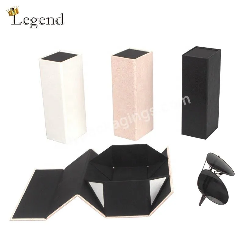 Adhesive Tape and Magnet Foldable Paper Cardboard Gift Packaging Custom Brand Luxury Sunglass Box