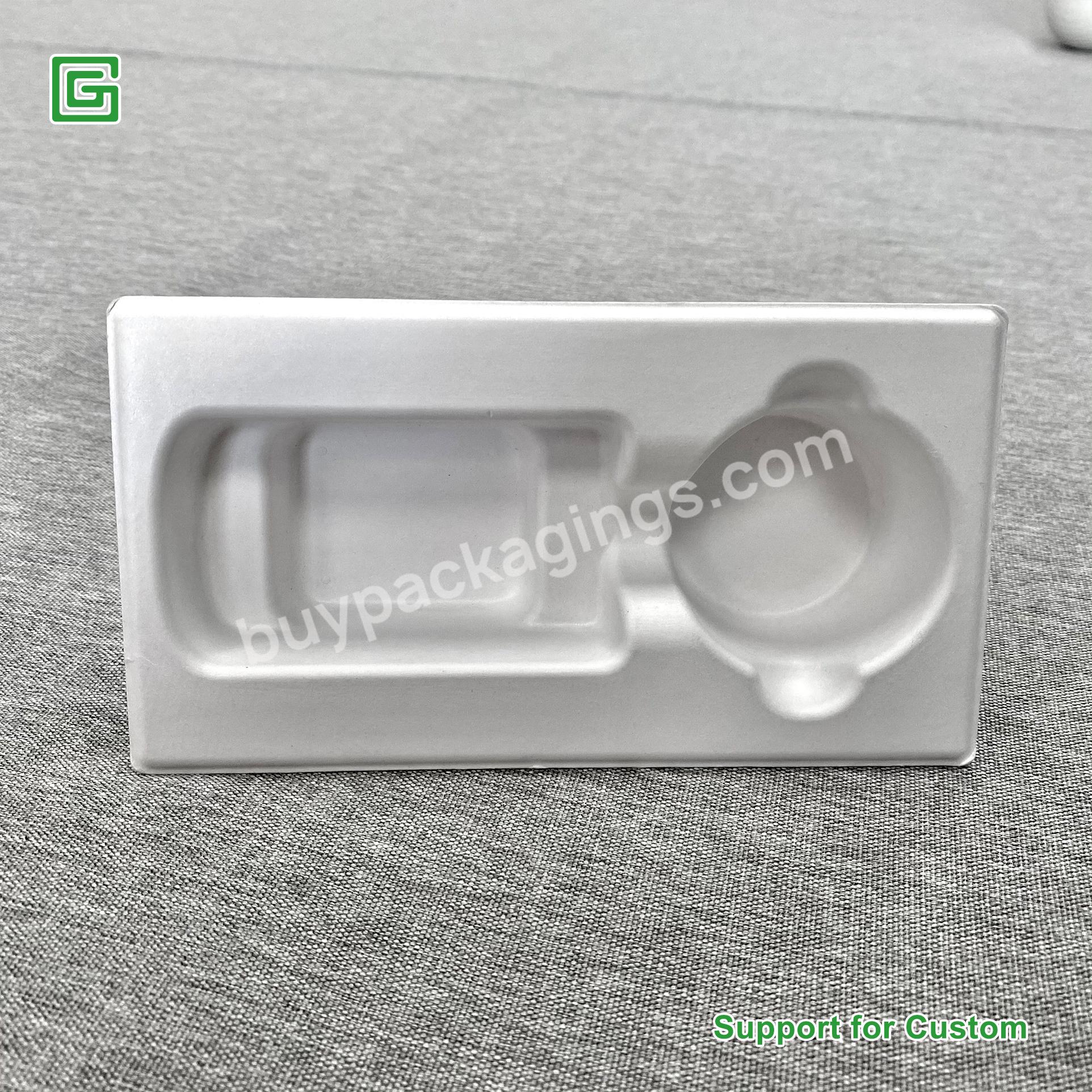 Biodegradable Bagasse Material Wholesale Custom Logo Printed Paper Molded Pulp Insert Tray With Free Design - Buy Customized Style Tray,Moulded Paper Tray,Molded Bamboo Fiber Pulp Packaging Inner Tray.