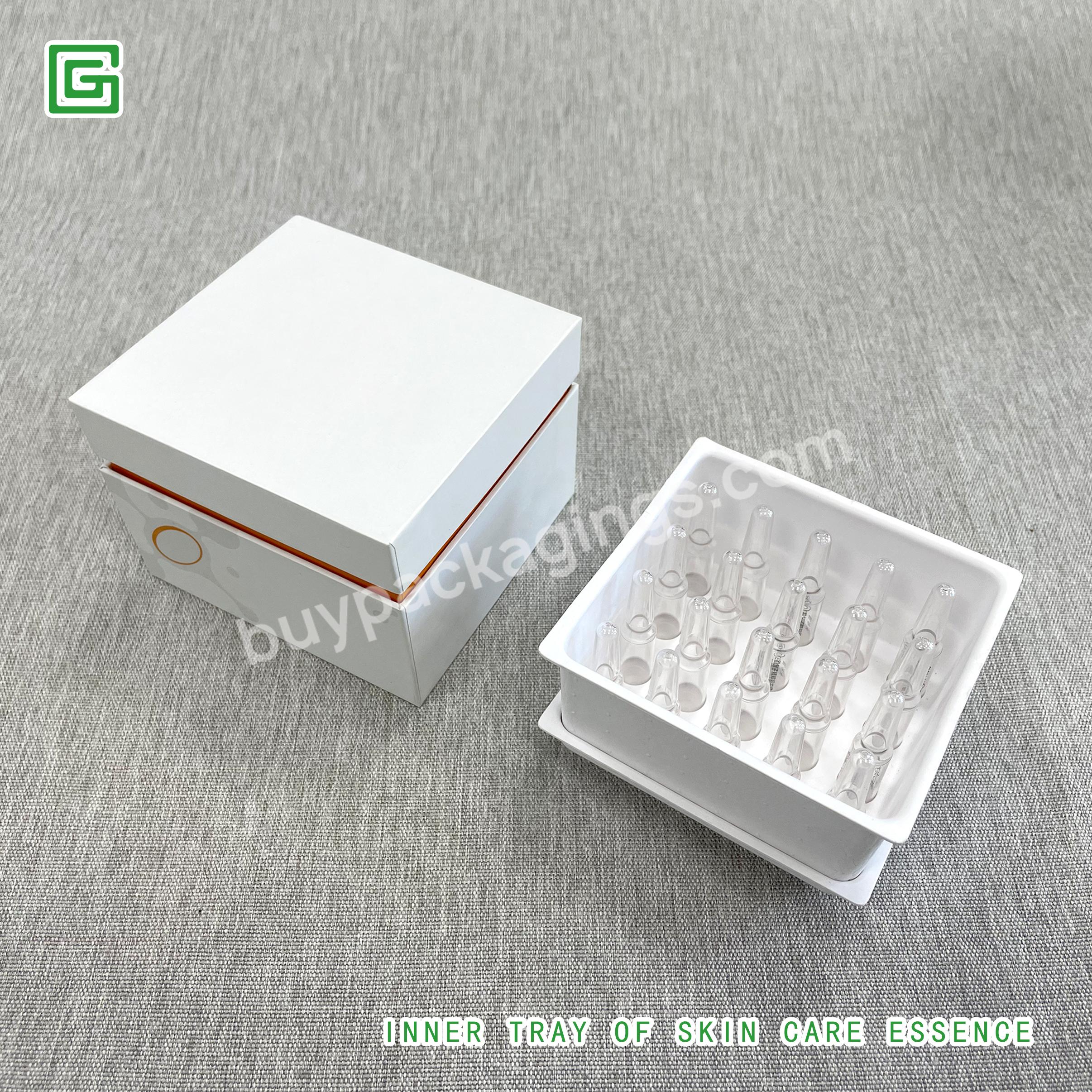 Biodegradable Custom Cosmetics For Skincare Paper Molded Pulp Square Inner Try Packaging