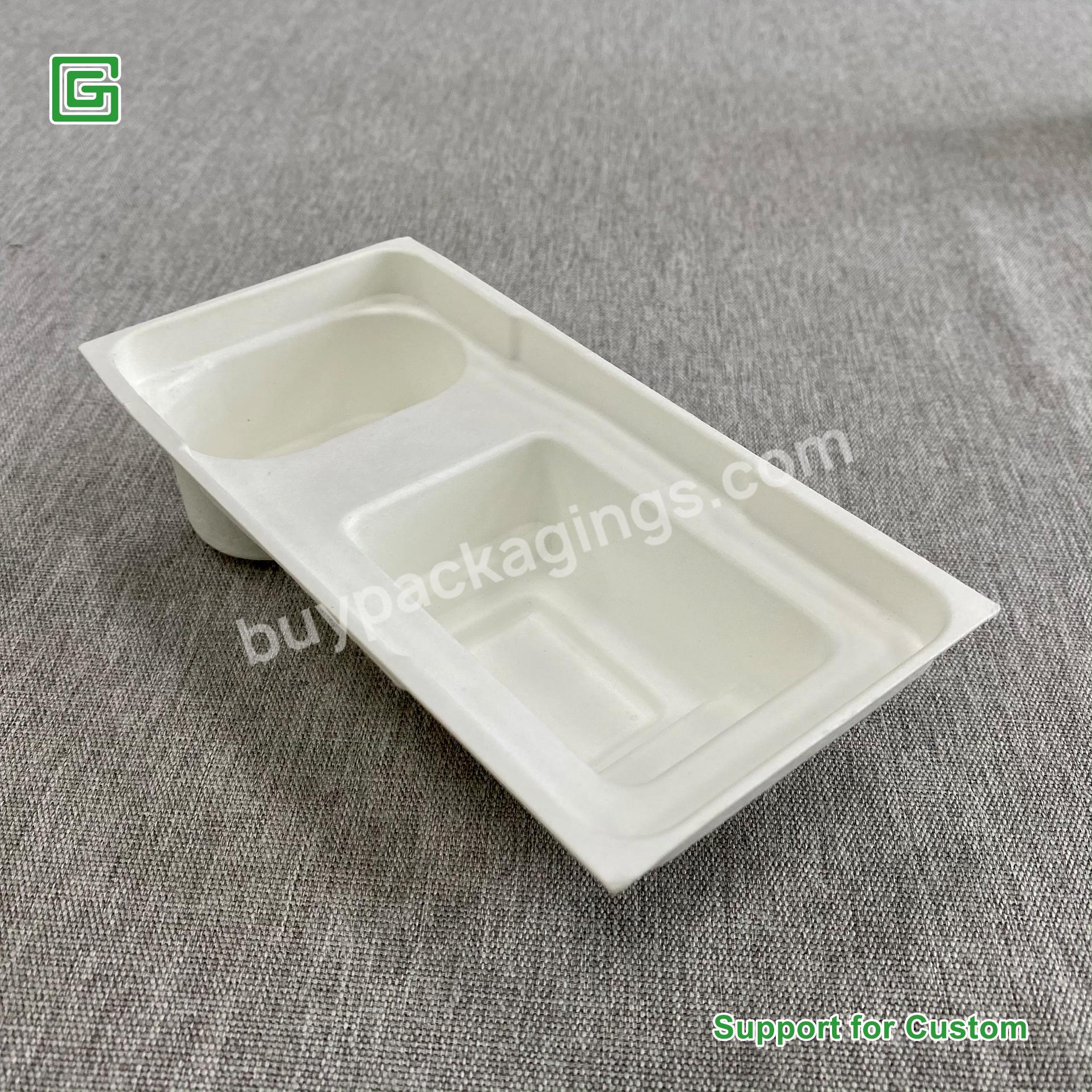 Biodegradable Custom Embossing Pulp Molded Process Type Paper Trays For Electronic Inner Components Parts - Buy Disposable Sugarcane Bagasse Tray,Disposable Bagasse Paper Food Tray,Biodegradable Seed Tray.