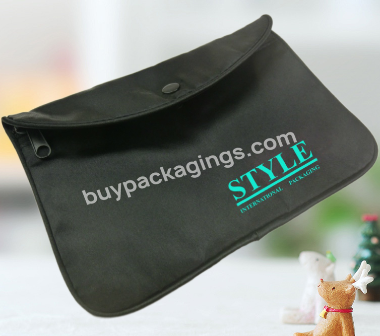 Black Bolsa De Papel Canvas Sunglass Packing Leather Cosmetic Pouches Jewelry Spout Food Packaging Pencil Bag Pouch For Jewelry