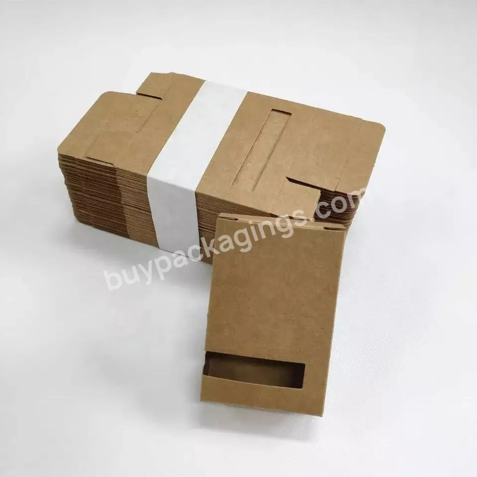 Black folding kraft paper box for soap packaging
