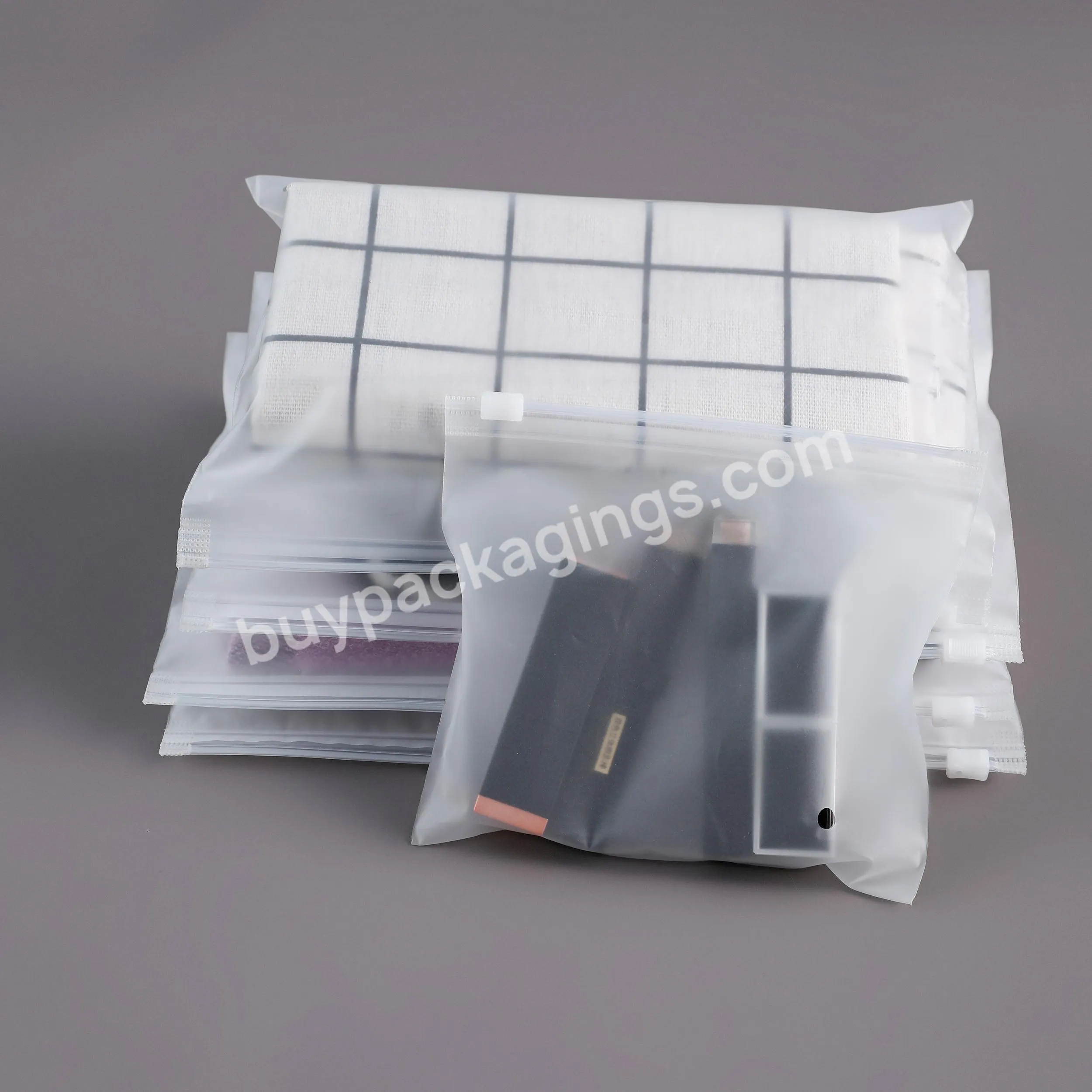 China New Resealable Product Single-layer Plastic Bags Clothes Zip Lock With Zipper Packaging Carry Pouches Frosted Zipper Bag - Buy Shipping Bags For Clothing,Custom Clothing Bags,Packing Bag For Clothing.