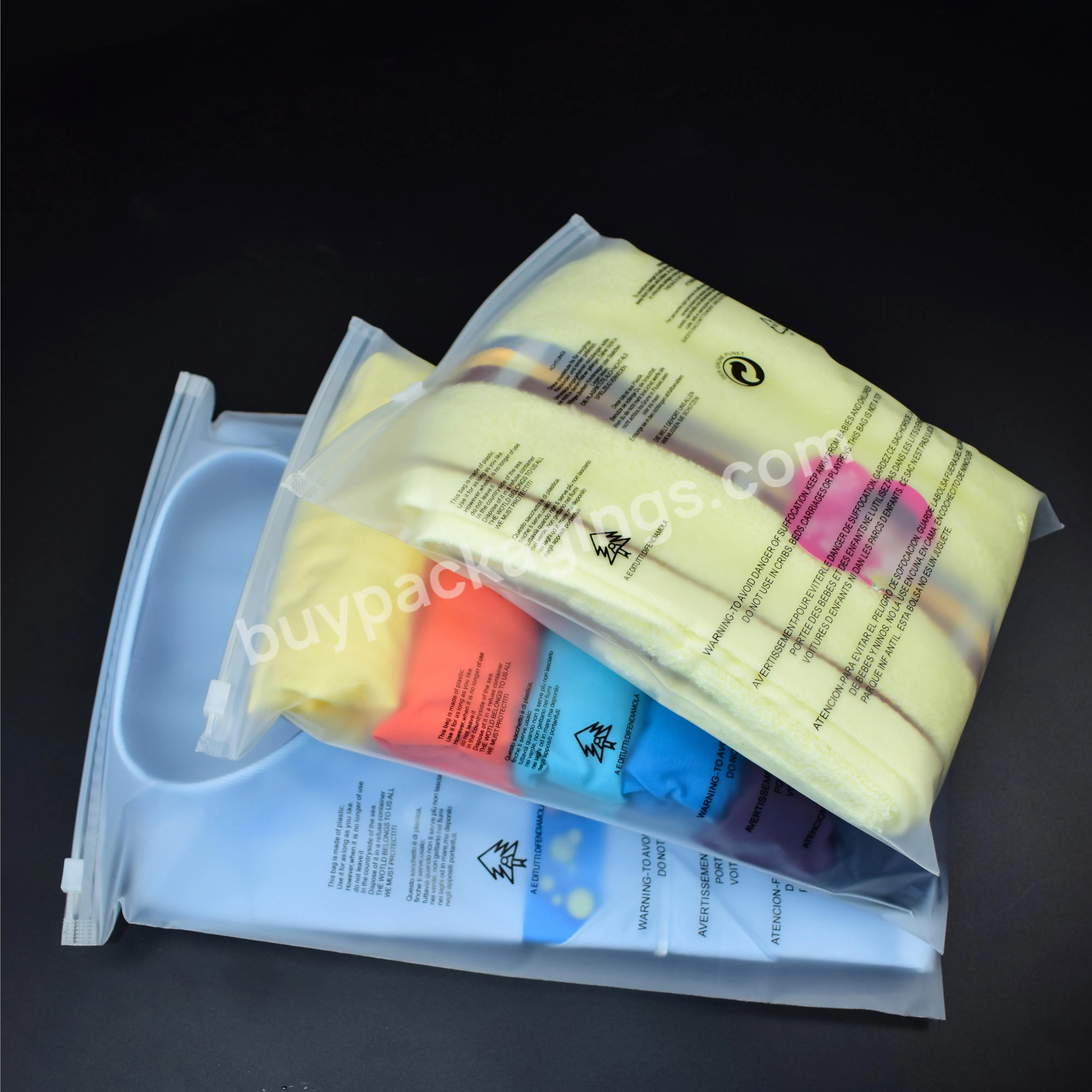 China New Resealable Product Single-layer Plastic Bags Clothes Zip Lock With Zipper Packaging Carry Pouches Frosted Zipper Bag - Buy Shipping Bags For Clothing,Custom Clothing Bags,Packing Bag For Clothing.