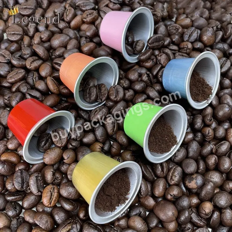 China Wholesale Coffee Nespresso Aluminum Foil Capsule Packaging with Lid 5g 15ml Cafe Pod Empty Coffee Capsule