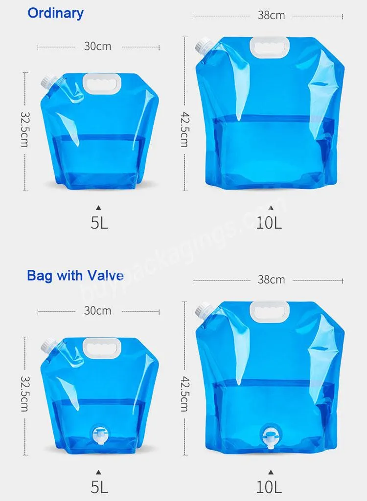 Clear Gallon Storage Outdoor Collapsible Camping Emergency Drinking Water Container Spout Pouch - Buy Foldable Water Proof Travel Bags Gallon Storage Plastic Foldable Portable Hiking Ldpe Collapsible Water Bag,Outdoor Collapsible Camping Emergency Dr