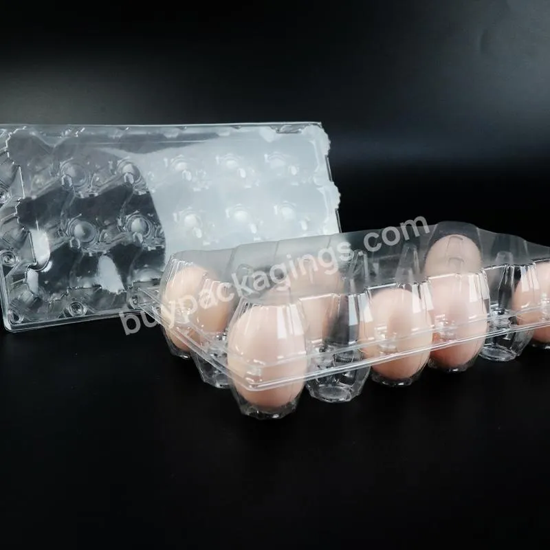 Clear Wholesale 18 Holes Storage Container Blister Packaging Box Plastic Egg Tray