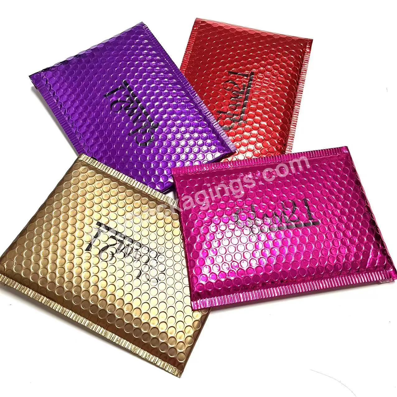 Colorful Metallic Foil Holographic Bubble Biodegradable Laser Poly Mailer Bag Mailing Bags Logo Mailing Mailer Bags - Buy Custom Printed Black Poly Bubble Mailers Self Sealing Bulk Padded Shipping Supplies Packaging Materials Envelopes Bags,High Qual