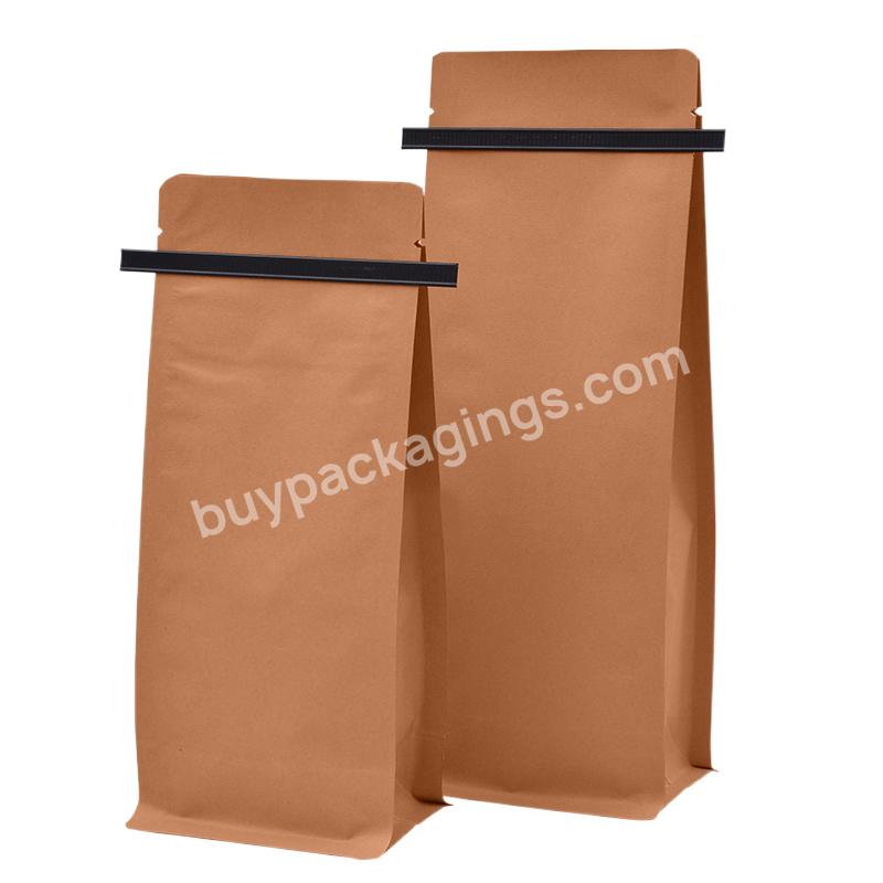 Compostable Coffee Packaging Coffee Stick Packaging Kraft Paper Coffee Stand Up Pouch With Valve Paper