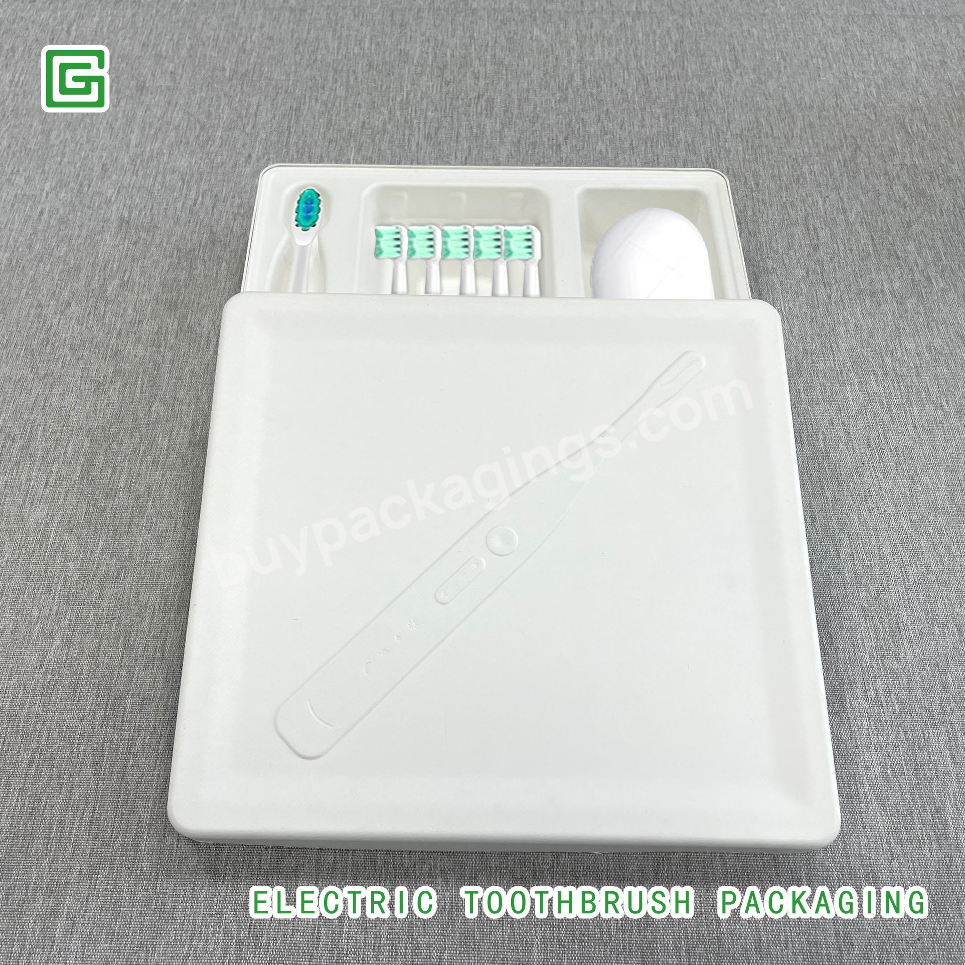 Compostable Custom Embossing Pulp Molded Process Type Paper Box For Electronic Inner Components Parts - Buy Dental Cleaner Inner Tray,Electronic Packaging Tray Box,Electronic Product Tray Box.