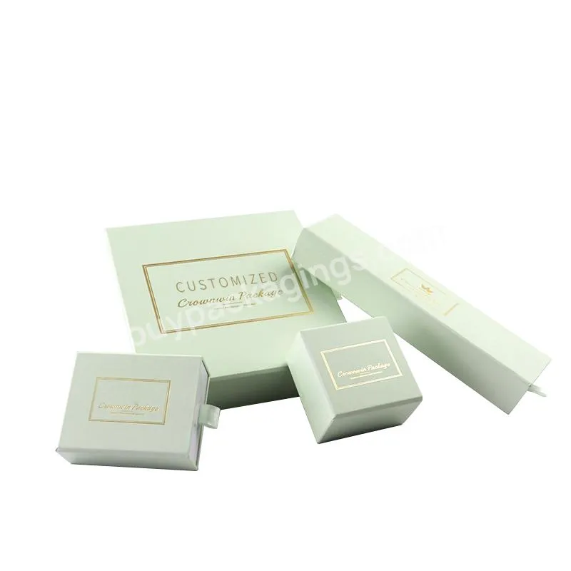 craft paper small jewelry box custom fancy luxury drawer jewelry packaging box with logo