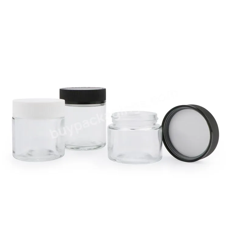 Custom 5ml Glass Jars With Childproof Lid 3g 5g 7g 9g 10g Child Proof Safe Packing Black Cap Clear Glass Jar Container - Buy Clear Glass Jar Container,Glass Jars With Childproof Lid,3g 5g 7g 9g 10g Child Proof Safe Packing Black Cap Jar.