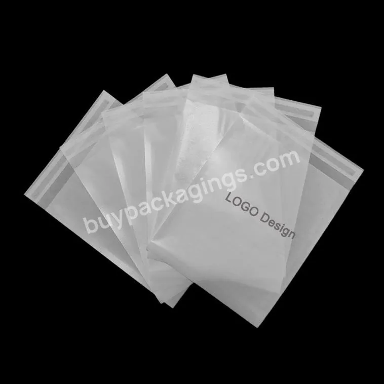 Custom Biodegradable Flat White Glassine Waxed Paper Self Adhesive Mailer Bag For Clothing Garment - Buy Glassine White Wax Bag,Biodegradable Glassine Paper Bag,Glassine Bags Self Seal.