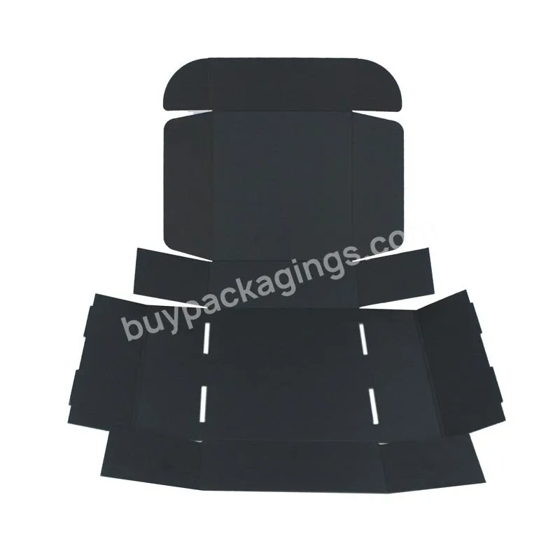Custom Black Card Paper Mailer Box With Silk Printing Logo Packaging