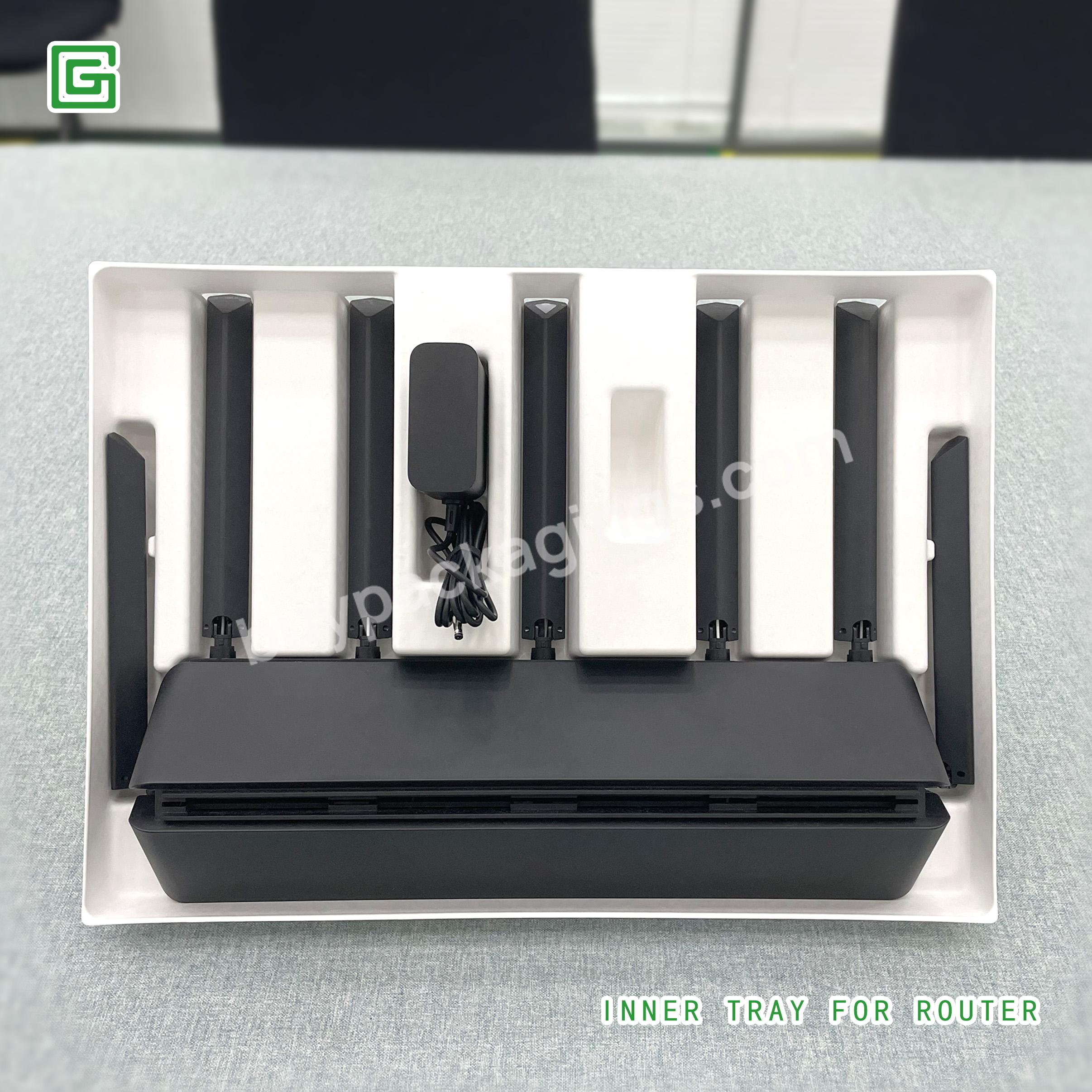 Custom Brand Electronic Packaging Sustainable Disposable Recycled Router Paper Pulp Molded Insert Tray - Buy Custom Wet Press Insert Tray,Tray For Transportation,Pulp Tray Custom Logo.