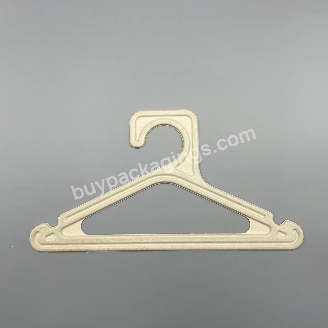 Custom Clothes Logo Printing Biodegradable Molded Paper Pulp Made Clothes Hangers - Buy Molded Pulp Paper Clothes Hangers,Biodegradable Paper Pulp Hangers,Custom Clothes Logo Printing Paper Hanger.