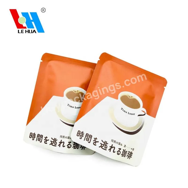 Custom Color Small Portable Empty Flat Three Side Sealing Aluminum Foil Pouch Bags For Drip Coffee Packaging - Buy Drip Coffee Bag Packing,Black Coffee Bag,Aluminum Foil Plastic Bag.