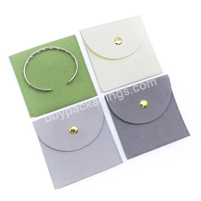 Custom Emboss Logo Microfiber Jewelry Flap Pouch Luxury Brown Envelope Suede Earring Necklace Packaging Jewellery Bag - Buy Microfiber Jewelry Flap Pouch,Packaging Jewellery Bag,Microfiber Jewelry Bag.