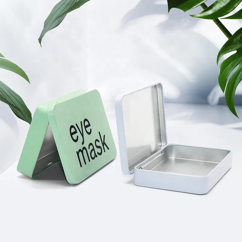 Custom Flip Lid Silver Embossed Rectangular Metal Tin Box Firebox Pot Clips Packaging Tin Box