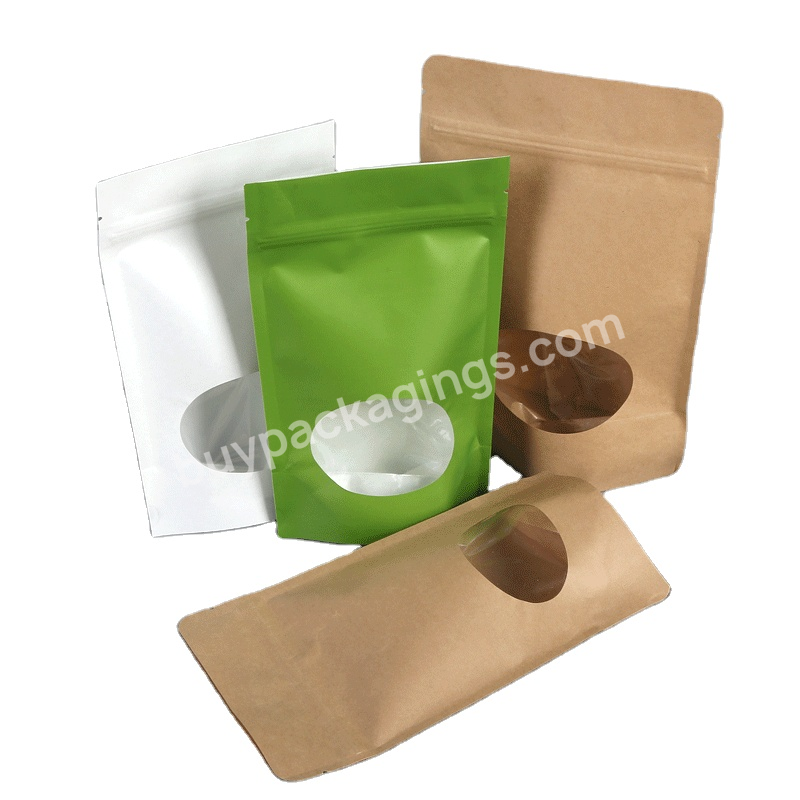 Custom Food Coffee Standing Up Heat Seal Zipper Laminated Small Kraft Paper Bag - Buy Kraft Paper Bag,Laminated Kraft Paper Bags,Kraft Paper Zipper Bag.