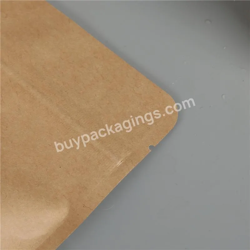 Custom Food Coffee Standing Up Heat Seal Zipper Laminated Small Kraft Paper Bag - Buy Kraft Paper Bag,Laminated Kraft Paper Bags,Kraft Paper Zipper Bag.