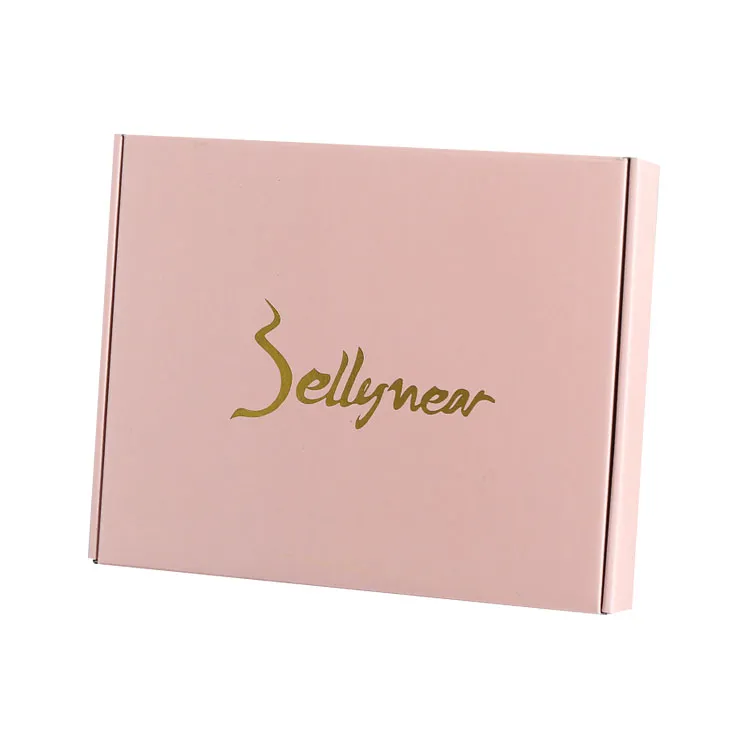 Custom gold  LOGO corrugated shipping box tuck end mailing delivery paper box  folding mailer box
