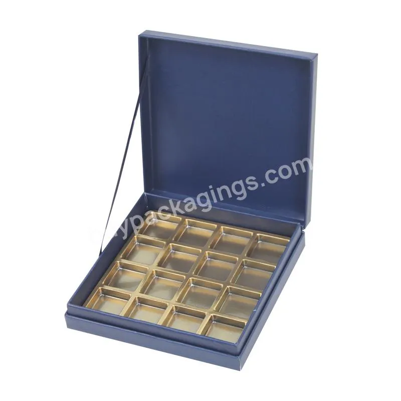 Custom Handmade Paper Cardboard Empty Chocolate Box Bar Gift Packaging Chocolate Box For Candy with Divider Inserts