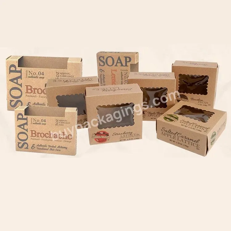 Custom Logo Eco Friendly Kraft Paper Soap Packaging Boxes With Window - Buy Soap Box Packaging,Soap Packaging Boxes Custom Logo,Soap Boxes With Window.