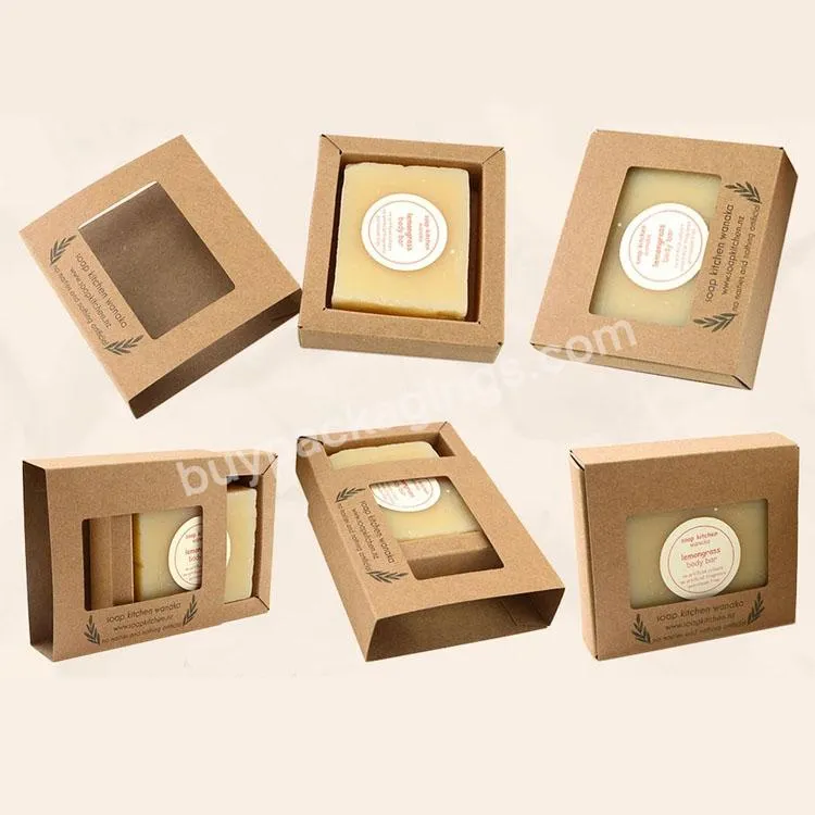 Custom Logo Eco Friendly Kraft Paper Soap Packaging Boxes With Window - Buy Soap Box Packaging,Soap Packaging Boxes Custom Logo,Soap Boxes With Window.