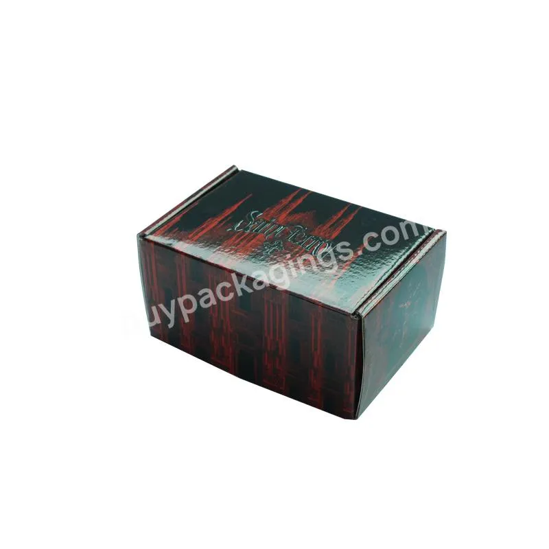 Custom Logo Full Color Printing With glass Varnishing  Mailer Box Clothing Shoes  For Packaging