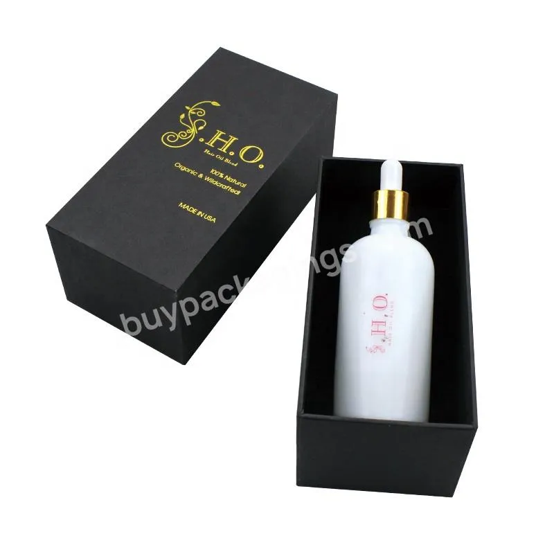 Custom Logo Paper Black Lid and bottom Luxury Empty Perfume Bottle Gift Box 100ml Perfume Packaging Box