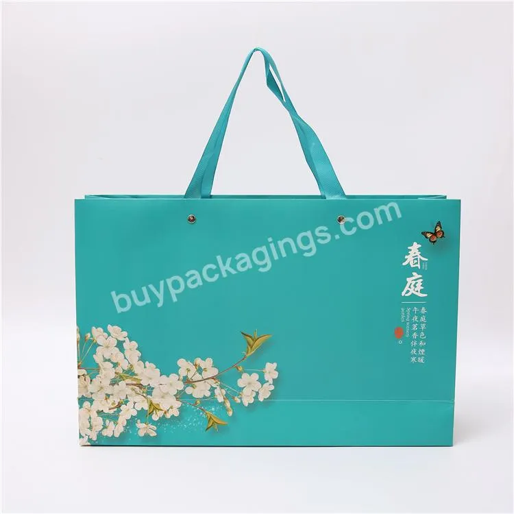 Custom Logo Personalized Sweet Loving Tote Holiday Paper Gift Bag Packaging With Handles