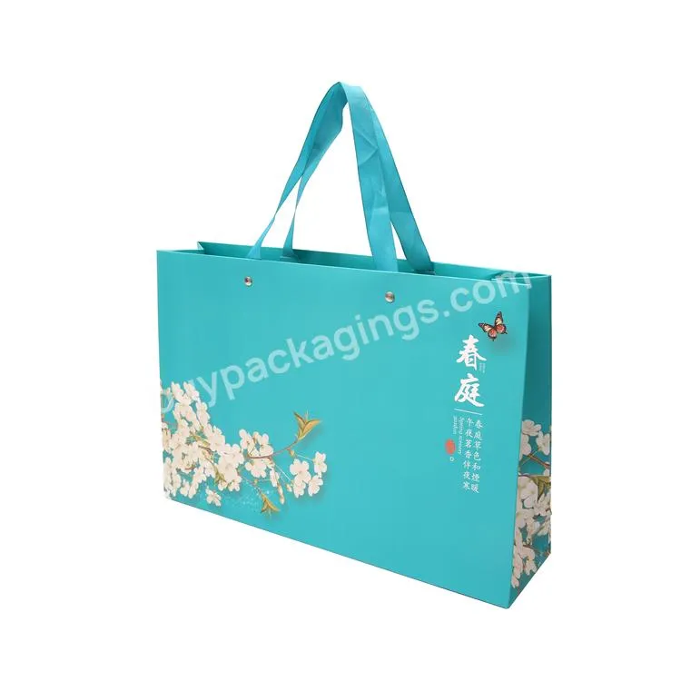 Custom Logo Personalized Sweet Loving Tote Holiday Paper Gift Bag Packaging With Handles