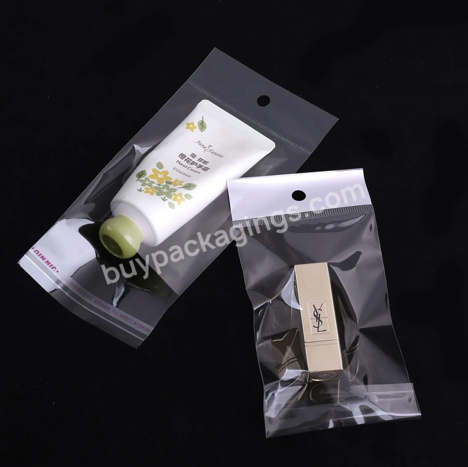 Custom Logo Poly Bag Reusable Plastic Packing Small Clear Opp Bag With Hanging Hole - Buy Opp Bag,Clear Opp Bag,Opp Bag For Packaging.